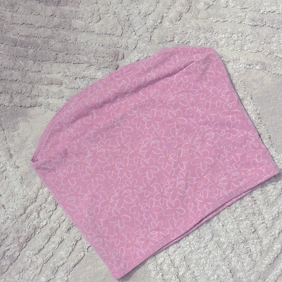 Size S Purple Floral Tube top crop top super cute hippie Wild Fable - Picture 2 of 4